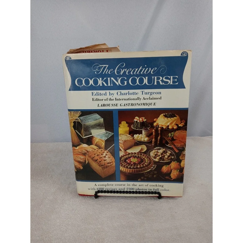 Vintage Creative Cooking Course Charlotte Turgeon Larousse‎ Gastronomique HC DJ